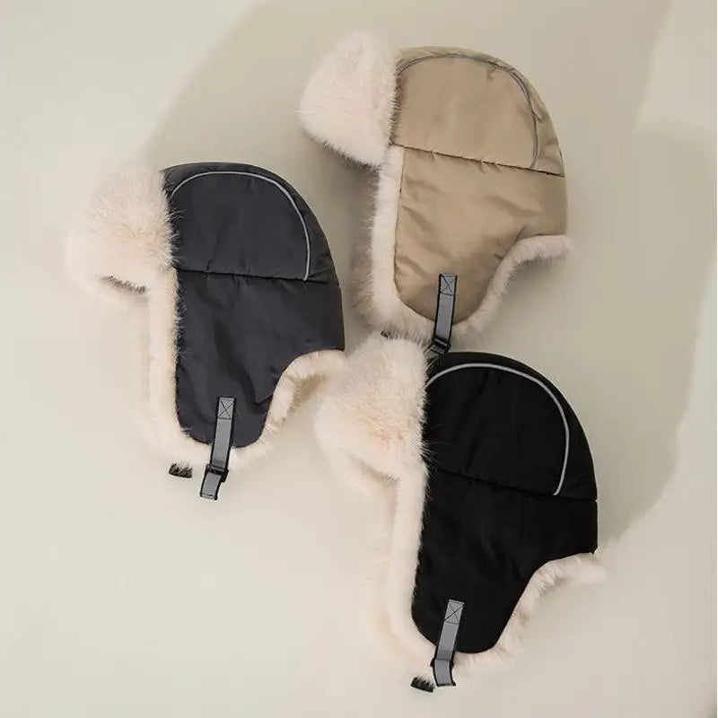 Unisex Wintermuts met Imitatiebont – Warme Trapperhoed met Oorkleppen