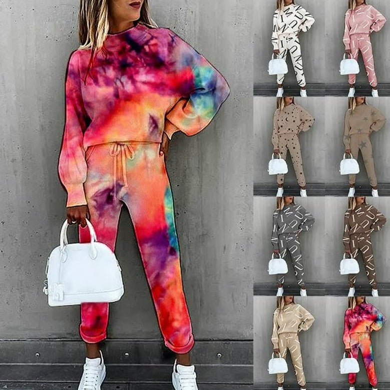 Dames Loungewear Set – Zachte Tweedelige Set met Sterrenprint