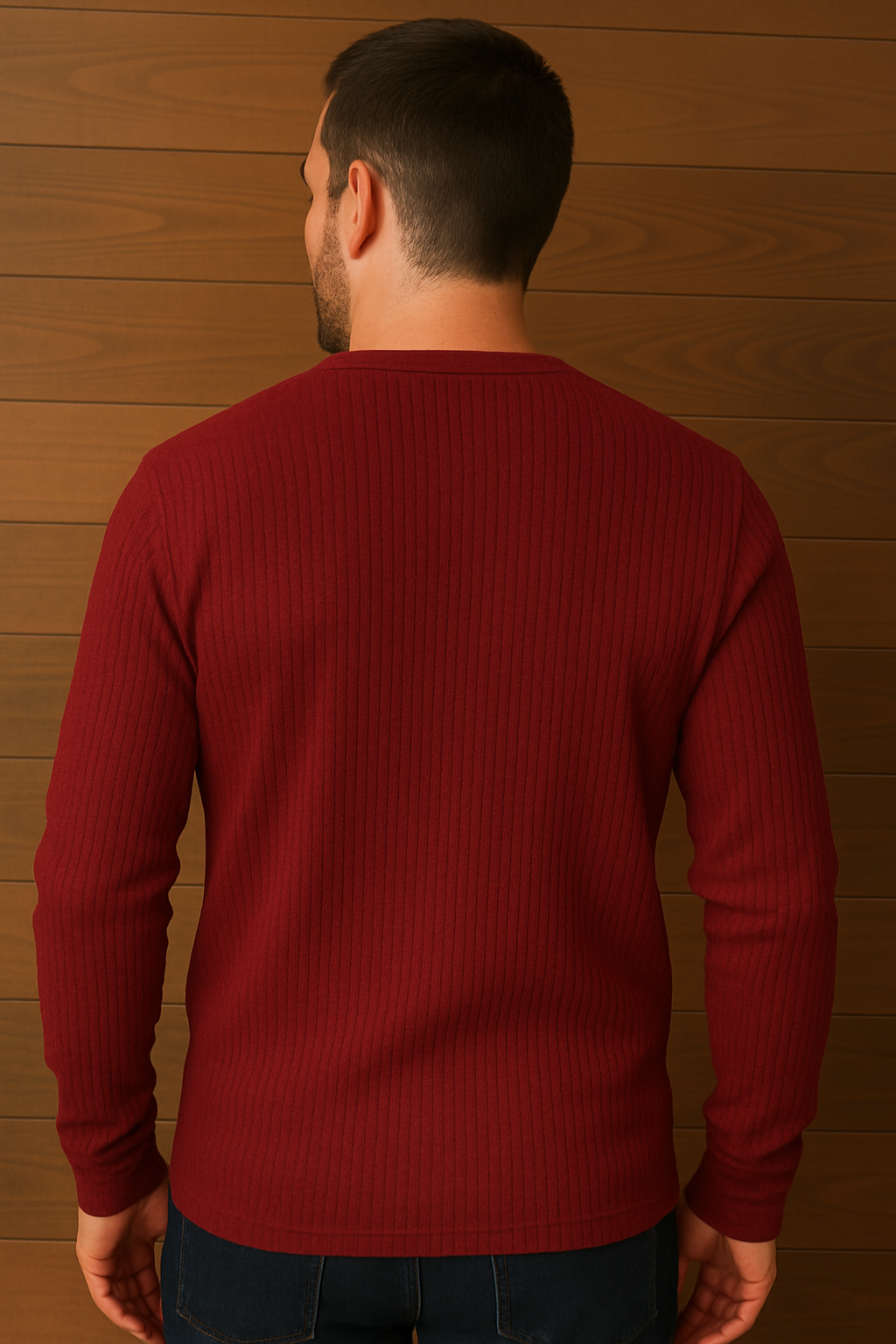 Waffel-Henley-Shirt | Bequeme Baumwolle | Lässige Herrenmode