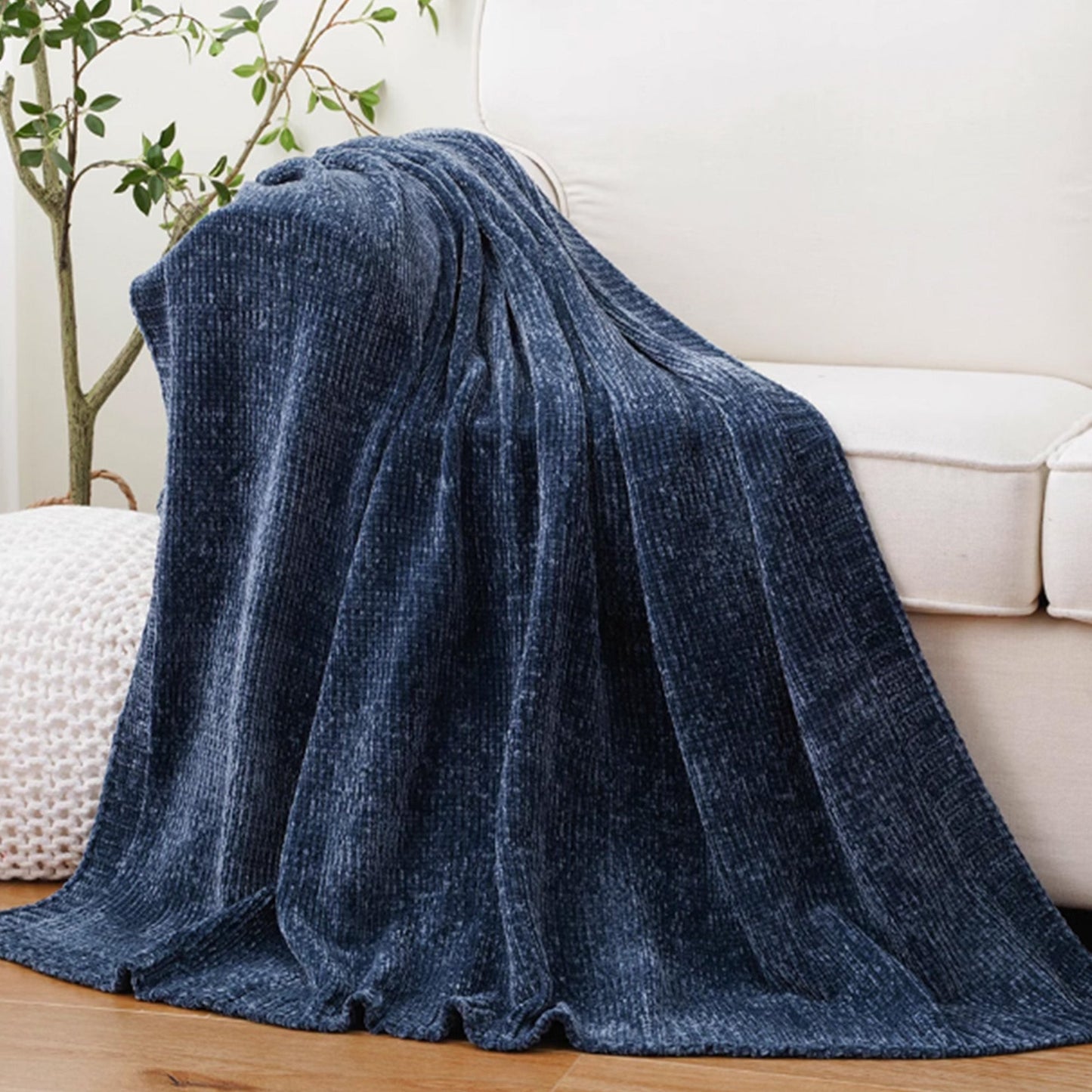 Luxe chenille plaid – Zachte en elegante deken voor elk interieur