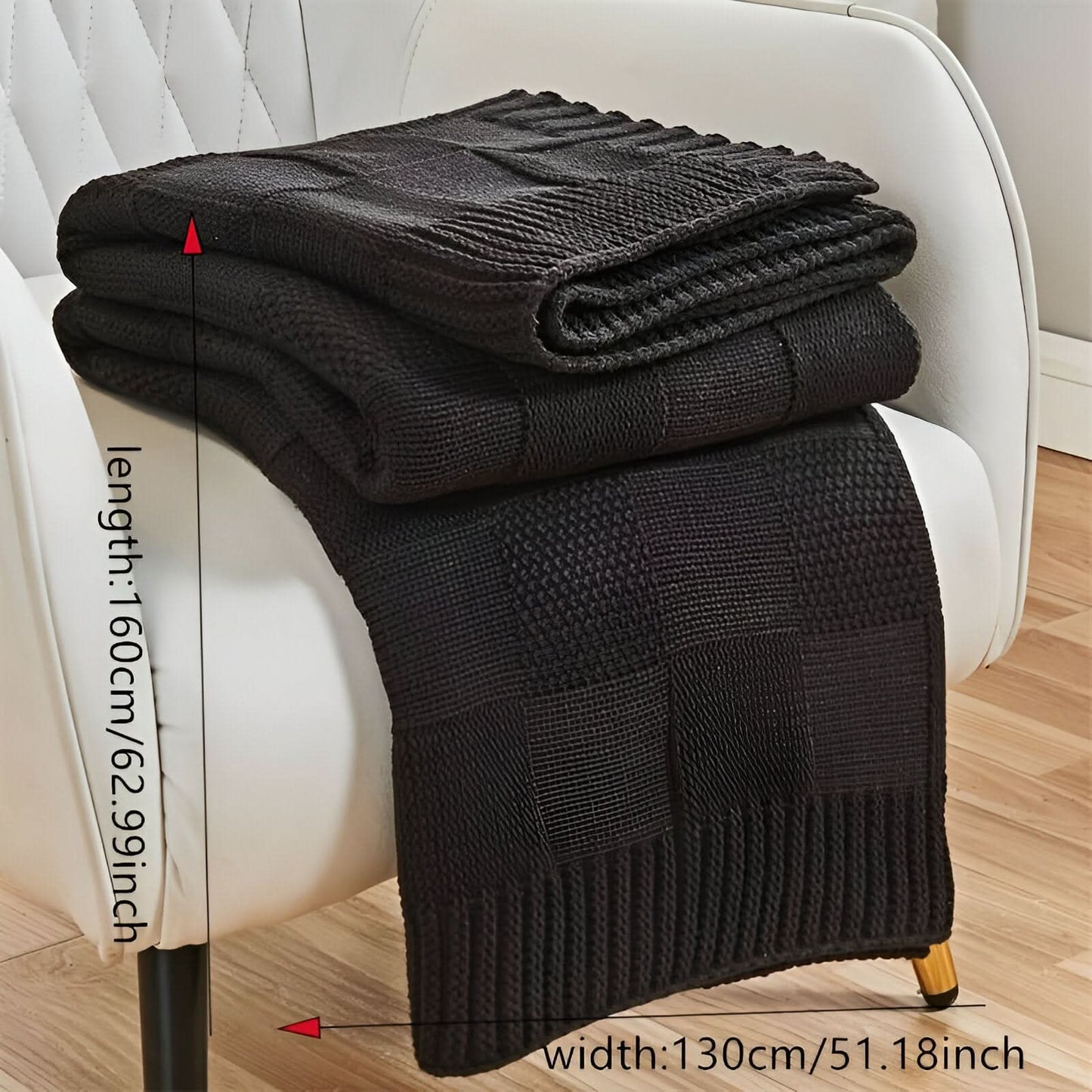 Gebreide Pluche Woondeken – Zachte Luxe Deken voor Bank & Slaapkamer