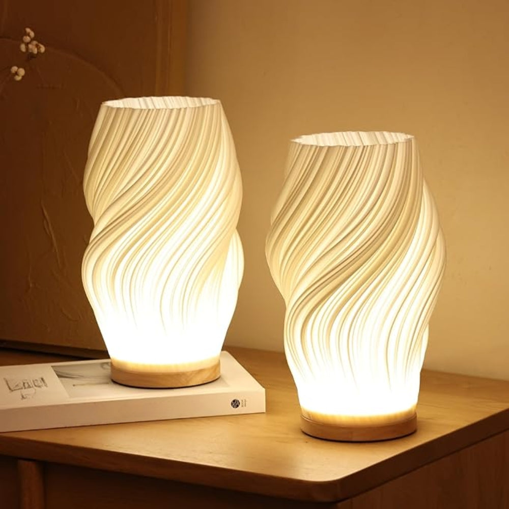 Tafellamp Slaapkamer – Moderne LED Nachtlamp met Golvend Design