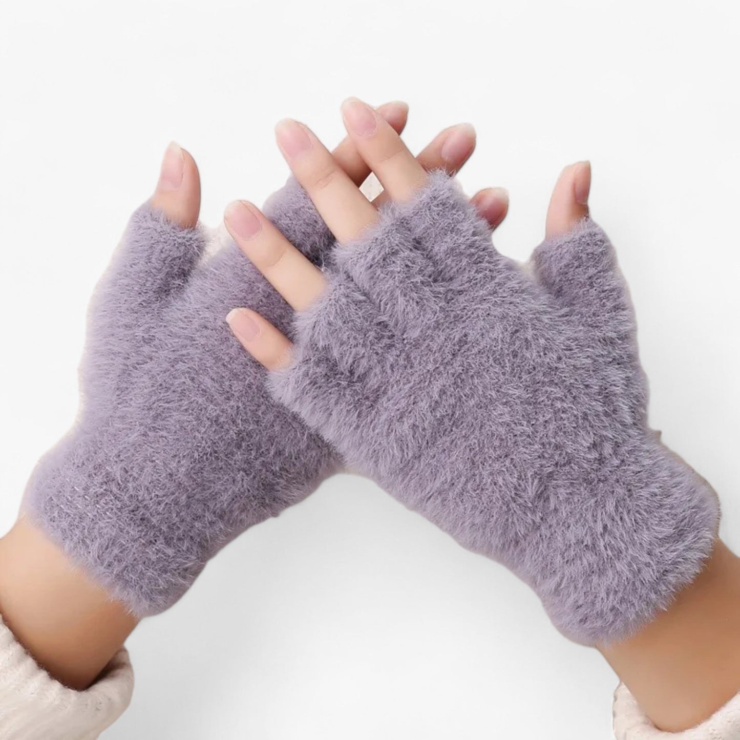 Warme fingerlose Handschuhe – Weiche Winterhandschuhe für Damen