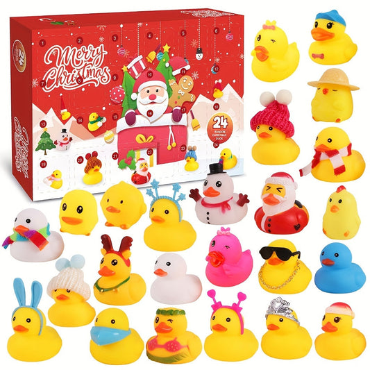 Weihnachtsenten-Adventskalender – 24 Mini-Gummientenfiguren