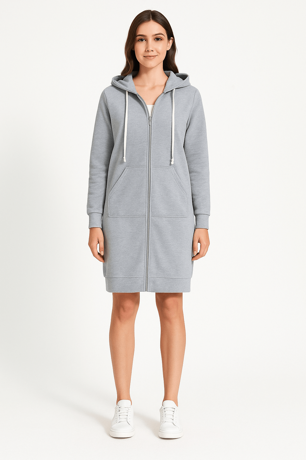 Knielange Hoodie voor Extra Comfort en Stijl