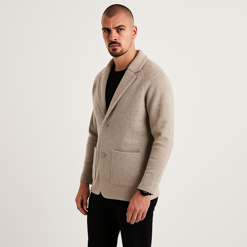 Heren Gebreide Blazer – Elegant, Comfortabel & Tijdloos Ontwerp