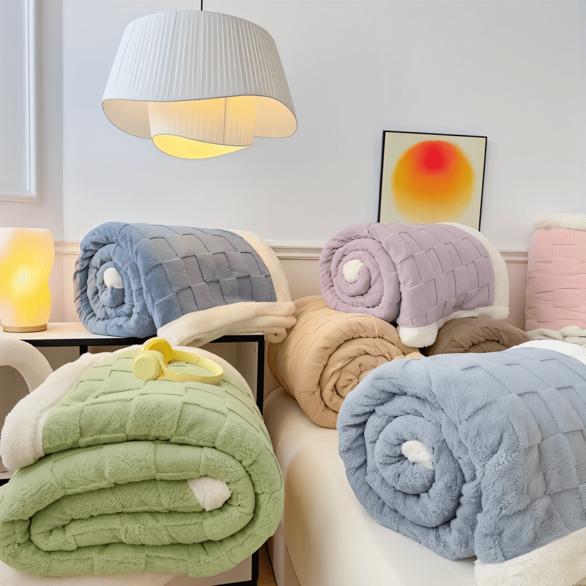 Doppelseitige Plüschdecke – Weiche und warme Decke für Bett und Sofa