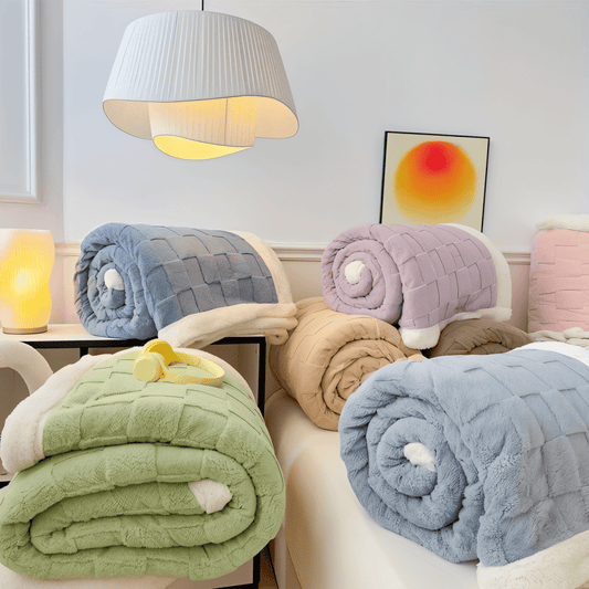 Dubbelzijdige Pluche Woondeken – Zachte & Warme Deken voor Bed & Bank