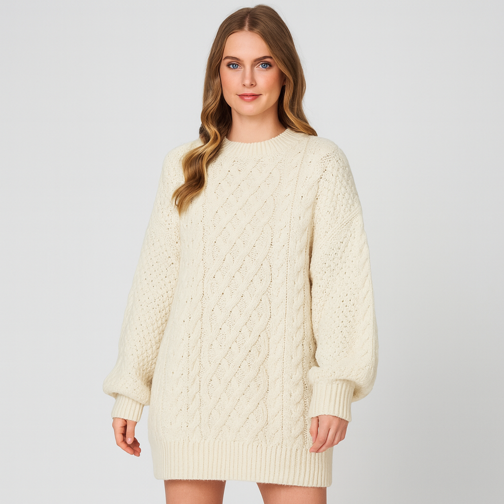 Gebreide Trui Jurk voor Dames – Warm, Stijlvol & Comfortabel