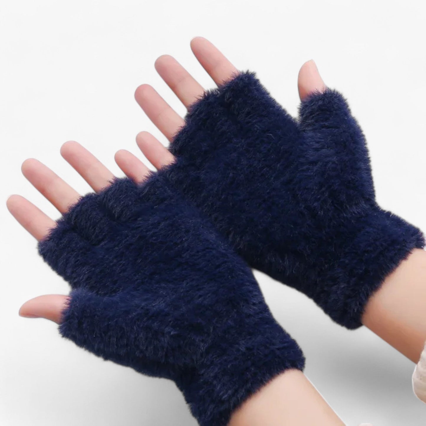 Warme fingerlose Handschuhe – Weiche Winterhandschuhe für Damen