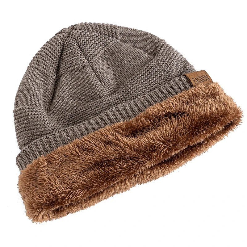 Unisex Gebreide Wintermuts – Warme Muts met Zachte Fleecevoering