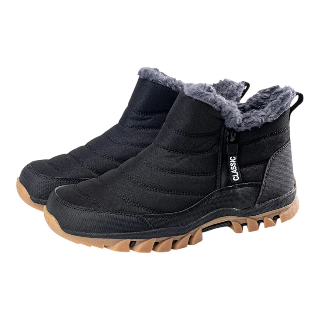 Heren Winter Outdoor Laarzen – Warme Antislip Enkelboots met Rits