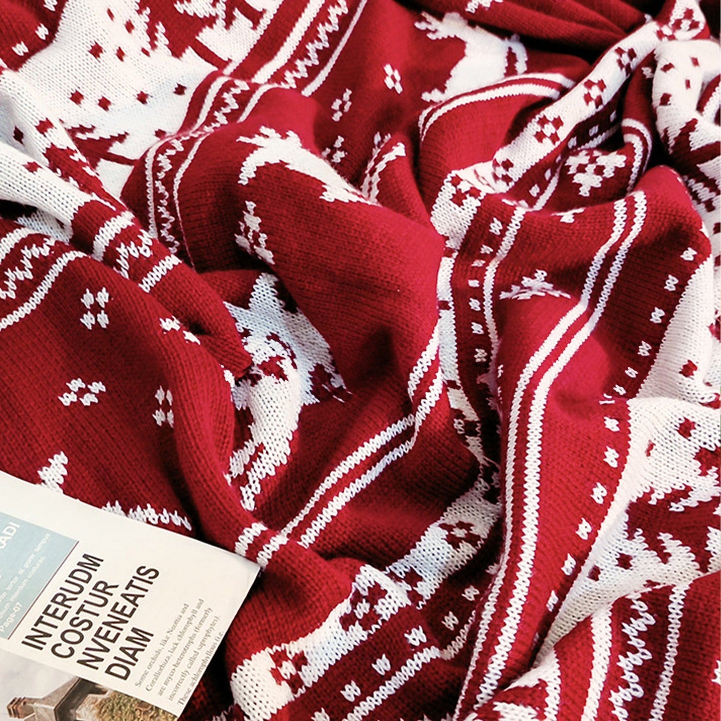 Kerstdeken met Noors patroon – Warme en sfeervolle winterplaid