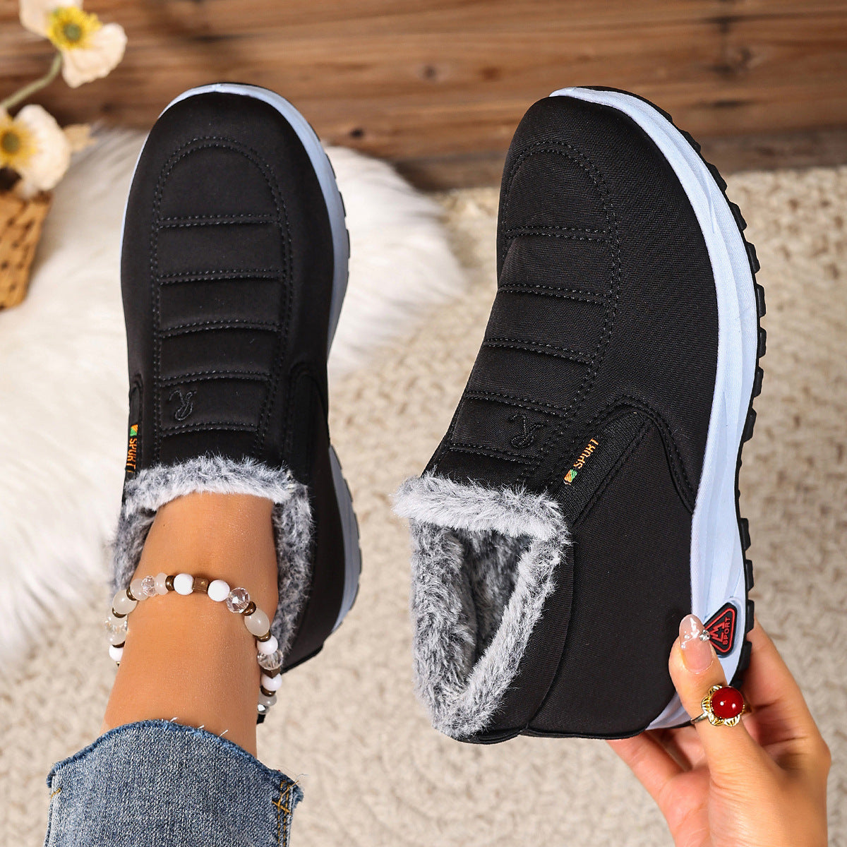 Dames warme winter schoenen – Comfortabel & gevoerd ontwerp