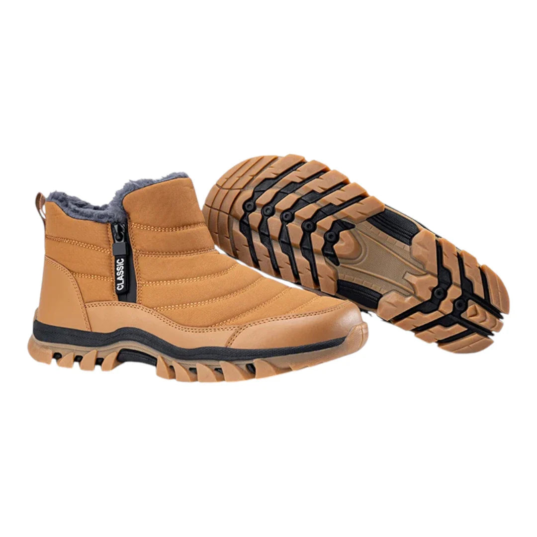 Heren Winter Outdoor Laarzen – Warme Antislip Enkelboots met Rits