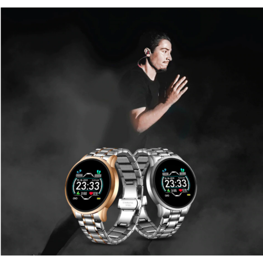 Smartwatch – Klassiek Design Waterdicht met Hartslagmeter