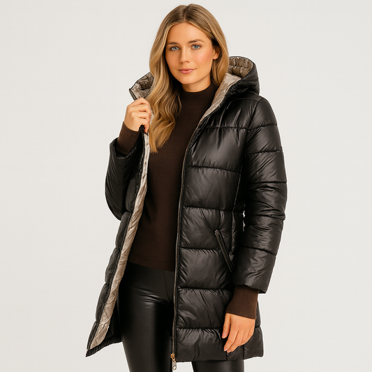 Dames Lange Winterjas met Capuchon – Warm & Stijlvol Ontwerp