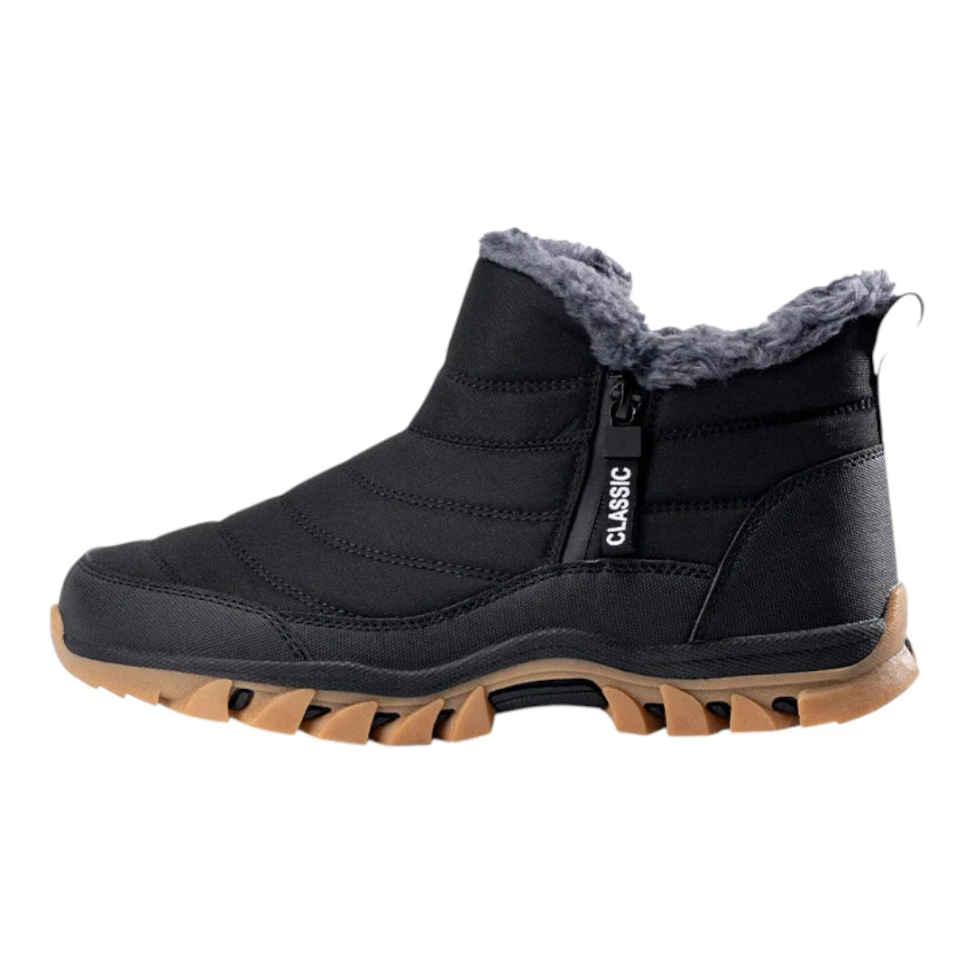 Heren Winter Outdoor Laarzen – Warme Antislip Enkelboots met Rits