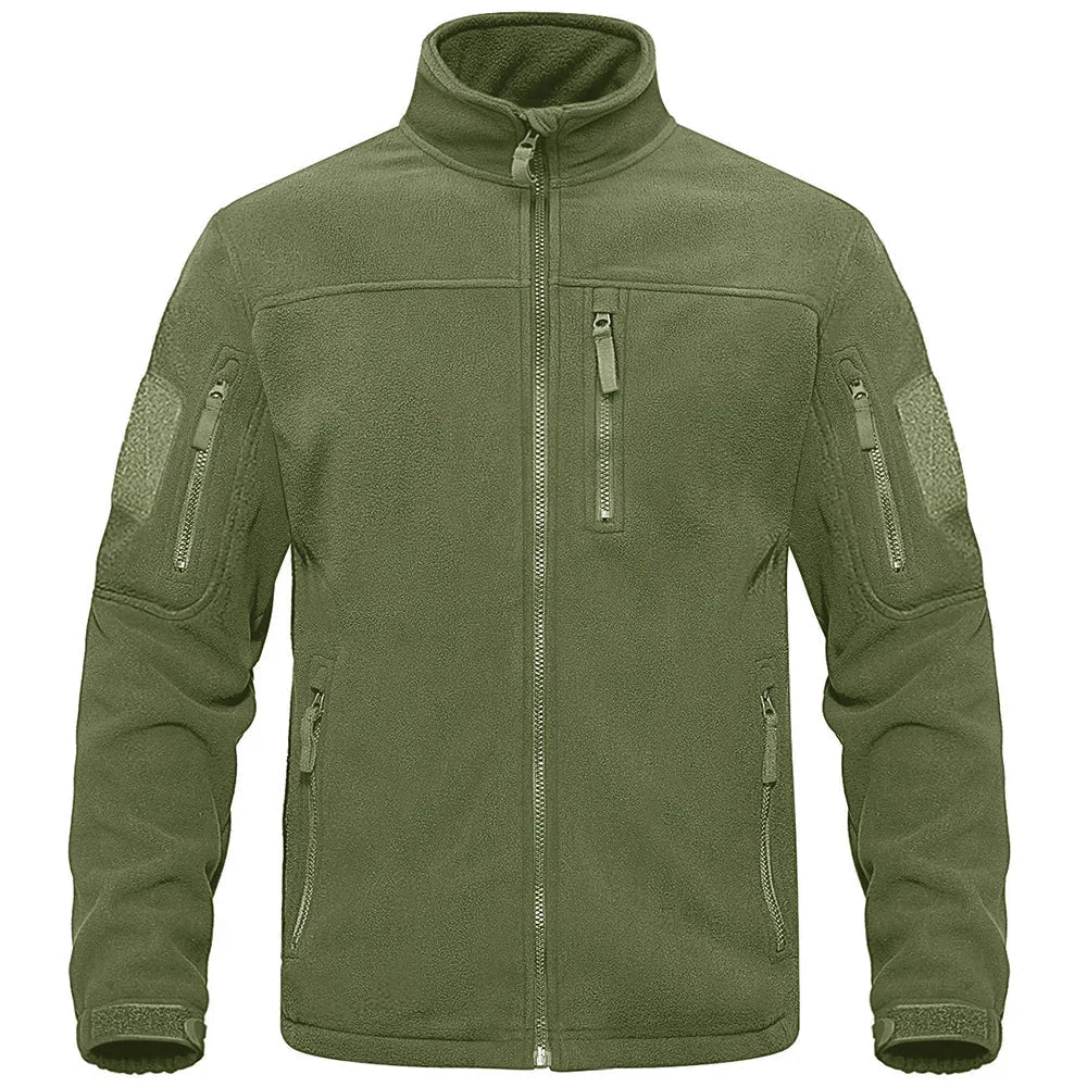 Heren Fleece Jas – Warme Softshell Outdoorjas met Rits