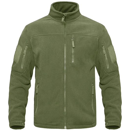 Heren Fleece Jas – Warme Softshell Outdoorjas met Rits