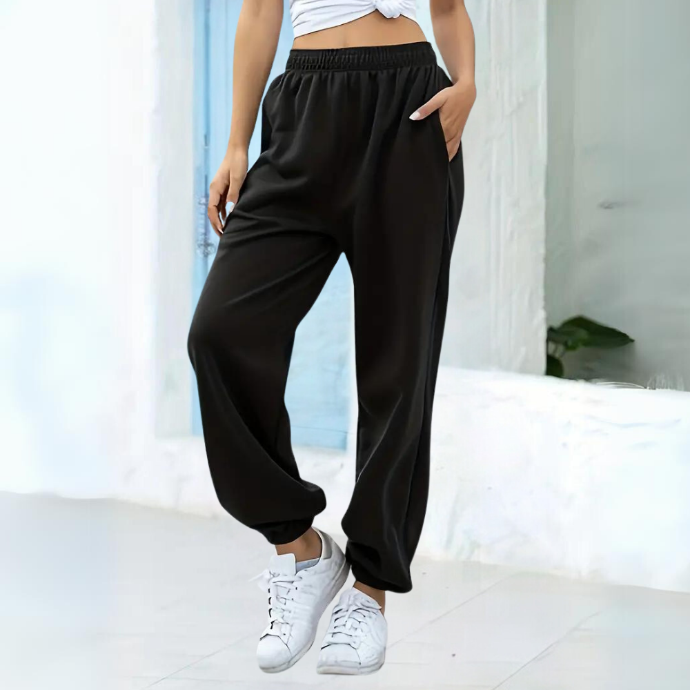 Damen-Jogginghose – Bequeme Loungehose mit elastischem Bund