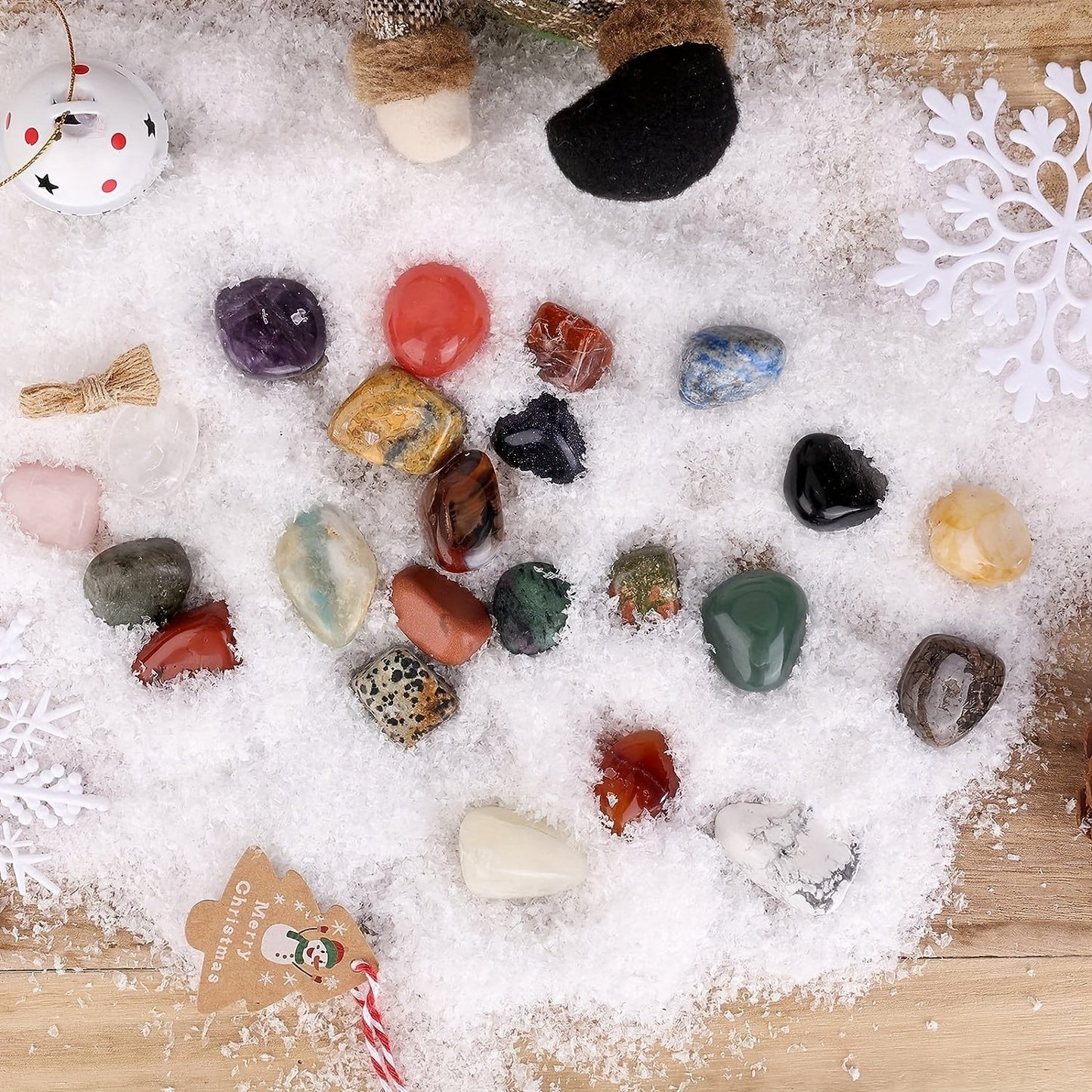 Kristallen Adventskalender – 24 Dagen Natuurlijke Edelstenen Cadeau