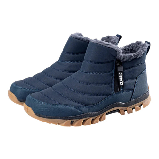 Heren Winter Outdoor Laarzen – Warme Antislip Enkelboots met Rits