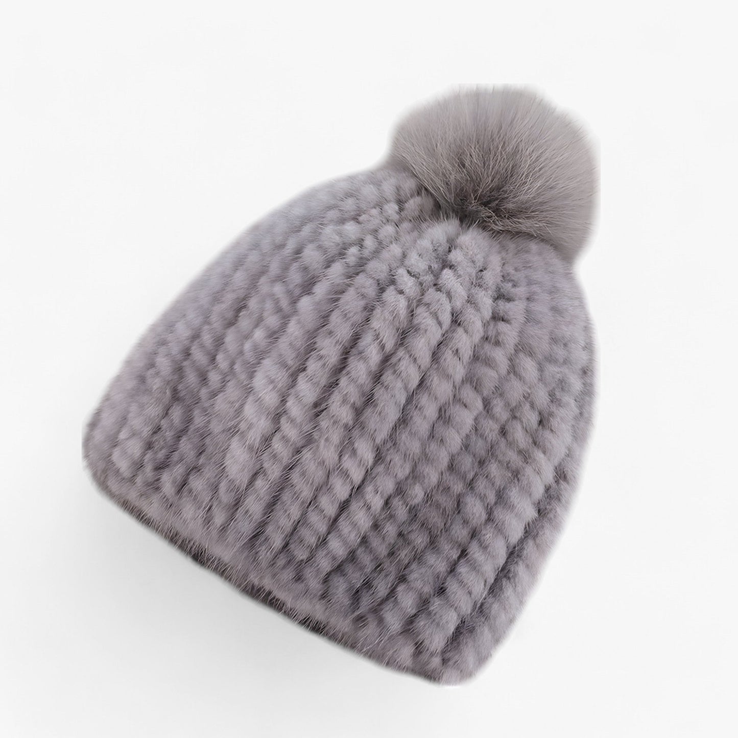 Luxe Pom Beanie – Elegante Wintermuts met Zachte Textuur