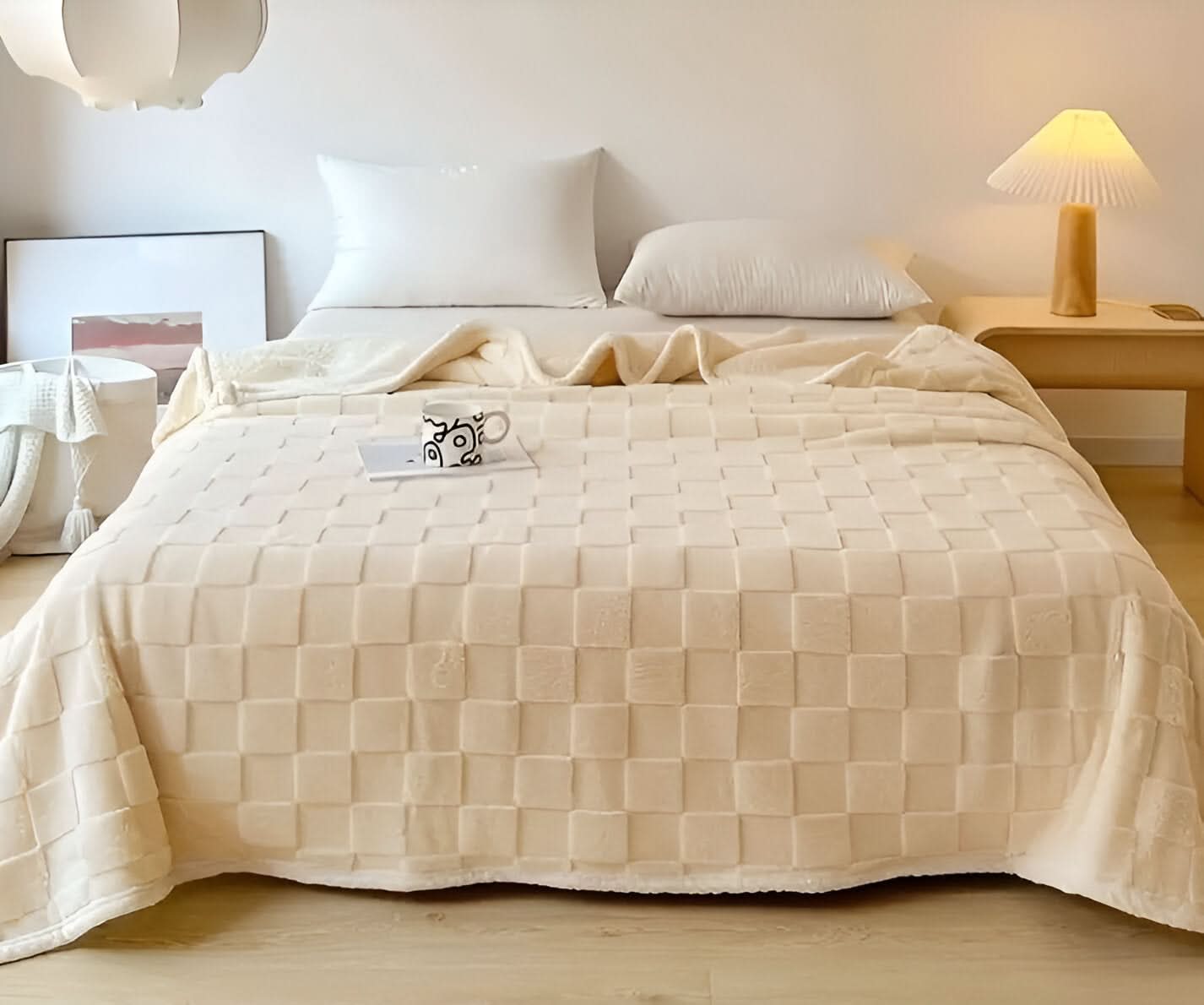 Doppelseitige Plüschdecke – Weiche und warme Decke für Bett und Sofa
