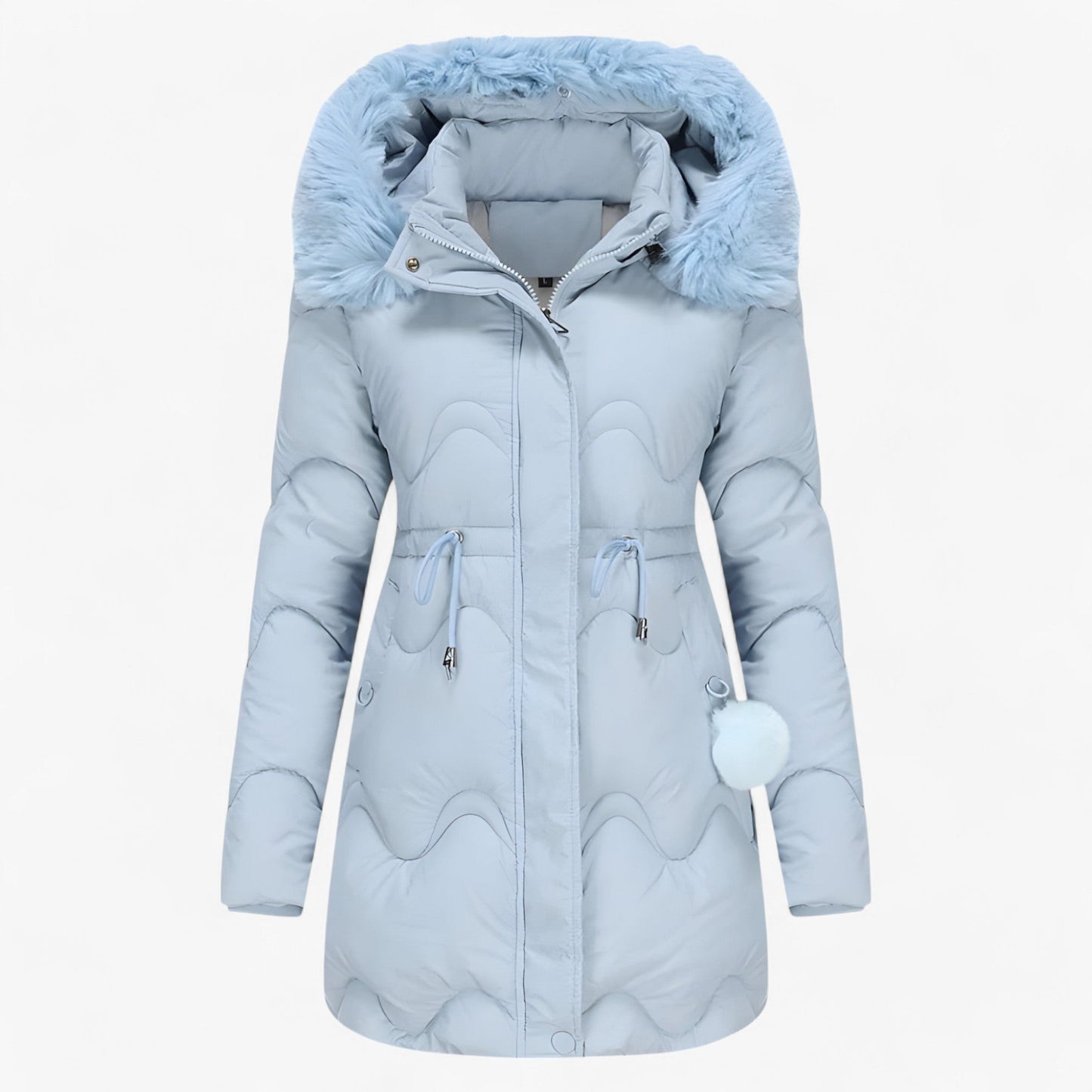 Dames Winterjas – Elegante Warme Jas met Bontkraag en Capuchon