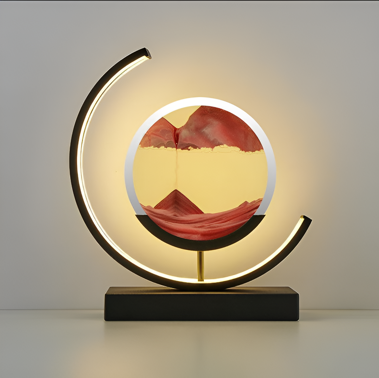 LED Zandloperlamp – Moderne Decoratieve Tafellamp met Zandkunst