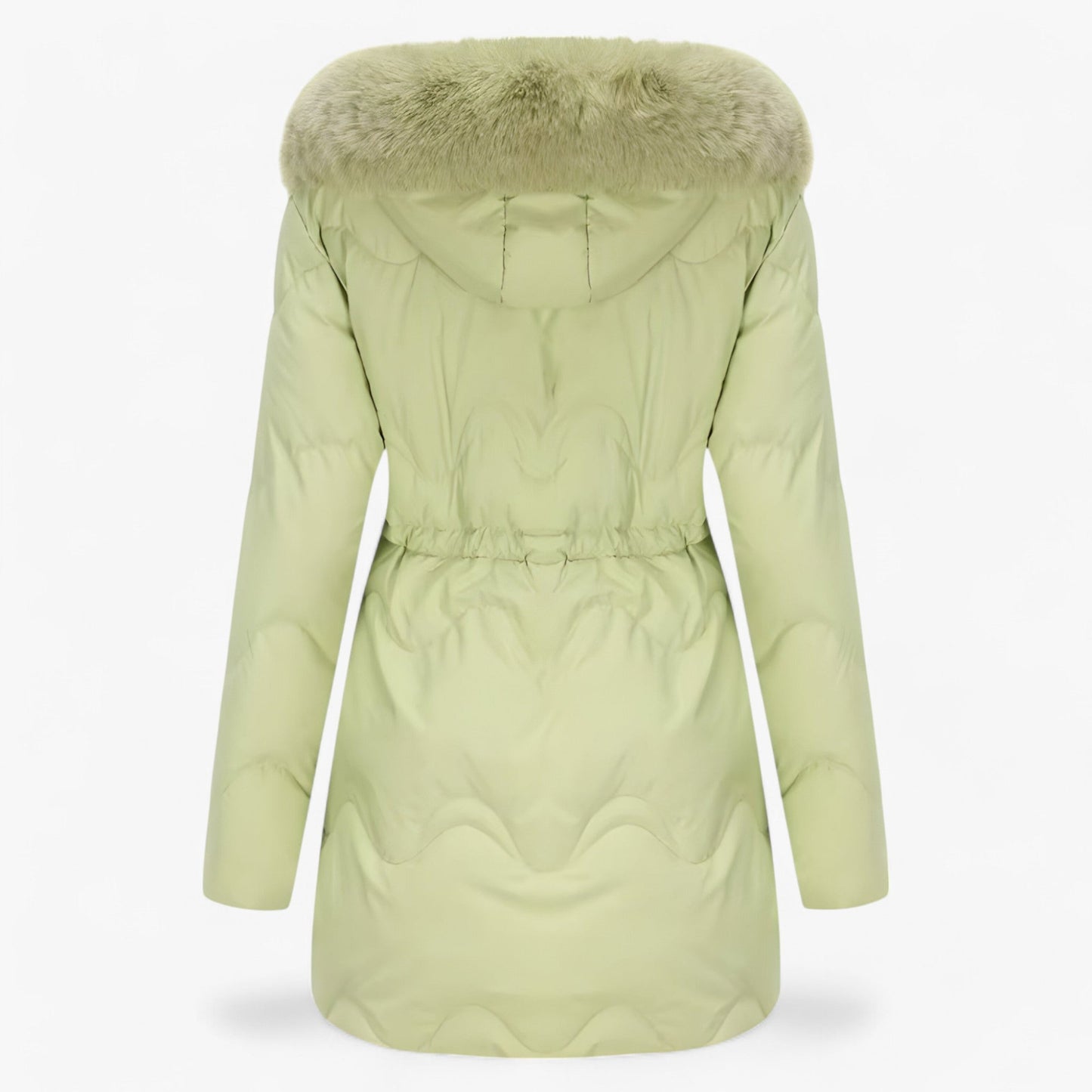 Dames Winterjas – Elegante Warme Jas met Bontkraag en Capuchon