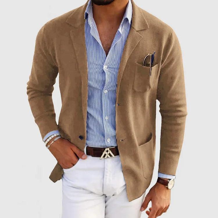 Heren Casual Blazer Vest – Stijlvolle Lichte Jas met Reverskraag