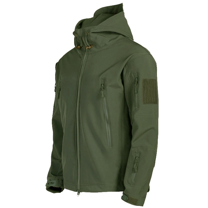 Herren-Softshelljacke für Outdoor-Aktivitäten – Taktisches Design mit Kapuze