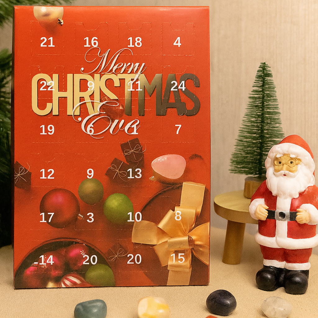 Kerst Adventskalender met 24 Vakjes – Feestelijke Verrassingsteentjes