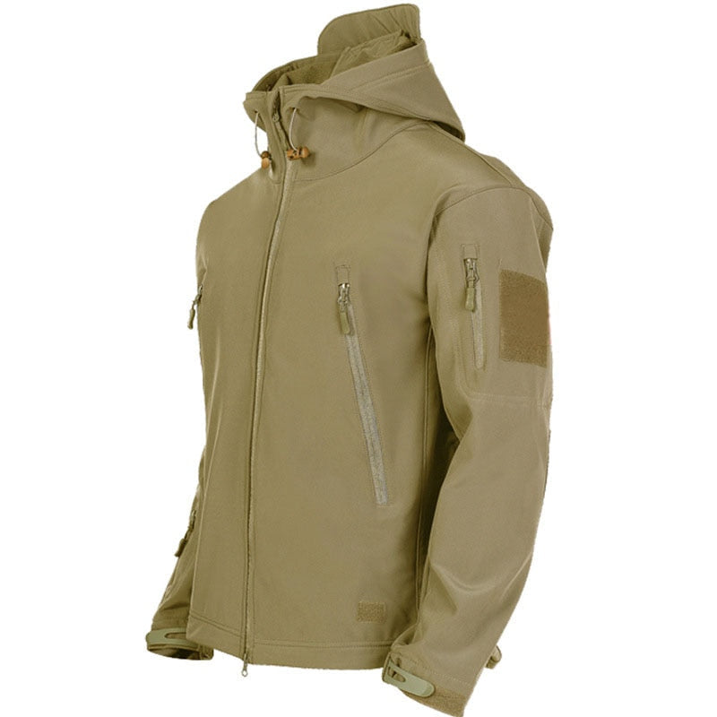 Herren-Softshelljacke für Outdoor-Aktivitäten – Taktisches Design mit Kapuze