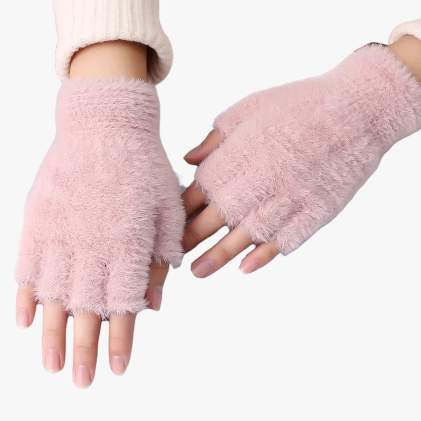 Warme fingerlose Handschuhe – Weiche Winterhandschuhe für Damen