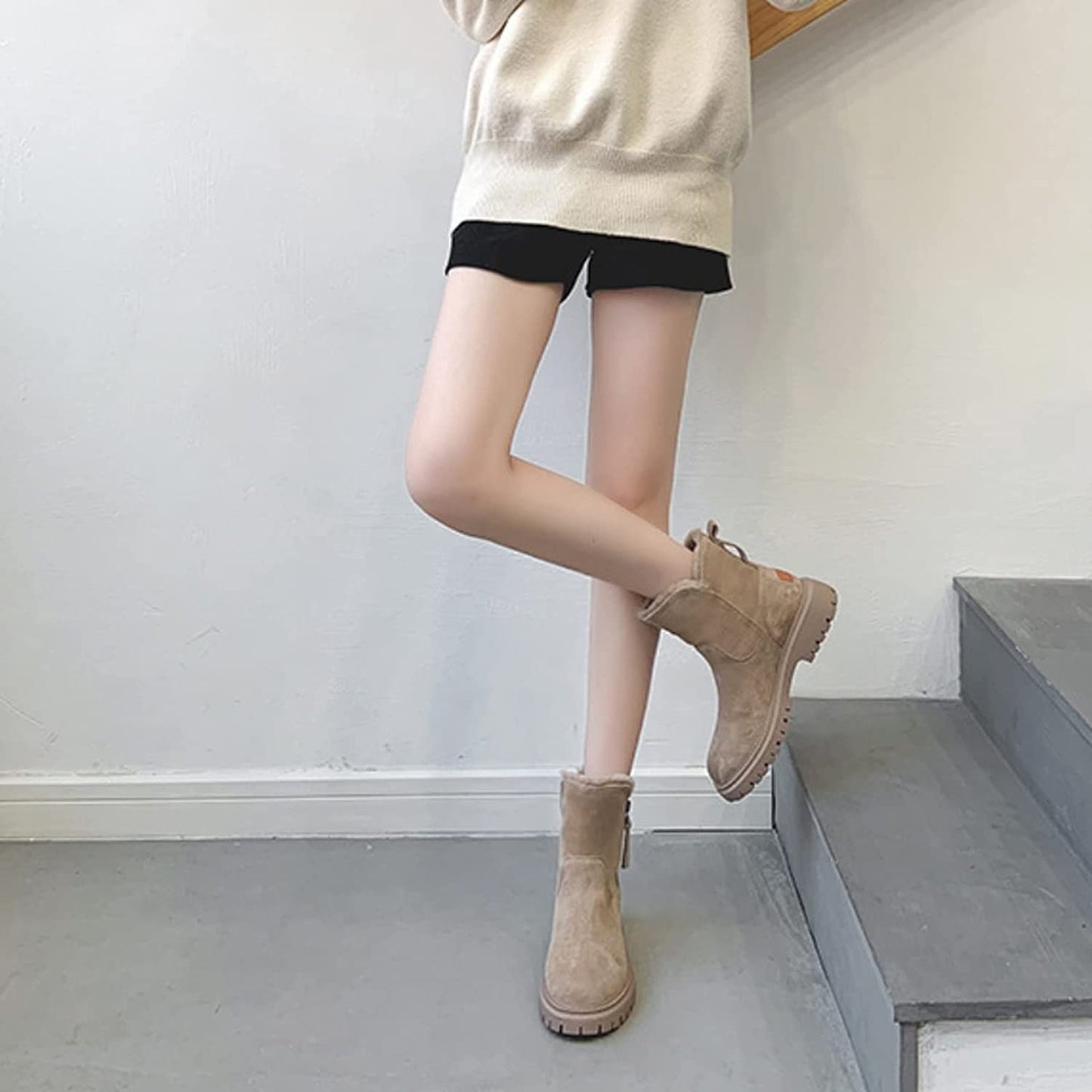 Dames winterlaarzen – Warme gevoerde laarzen met ritssluiting