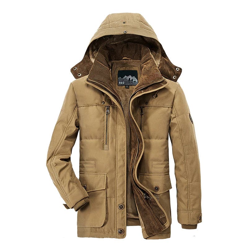 Robuuste Heren Winterjas – Warm Outdoor Model met Capuchon en Zakken