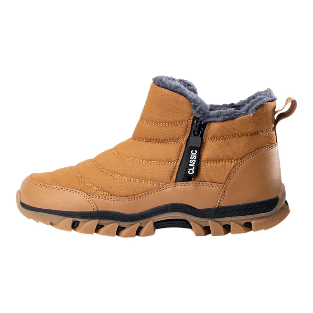 Heren Winter Outdoor Laarzen – Warme Antislip Enkelboots met Rits