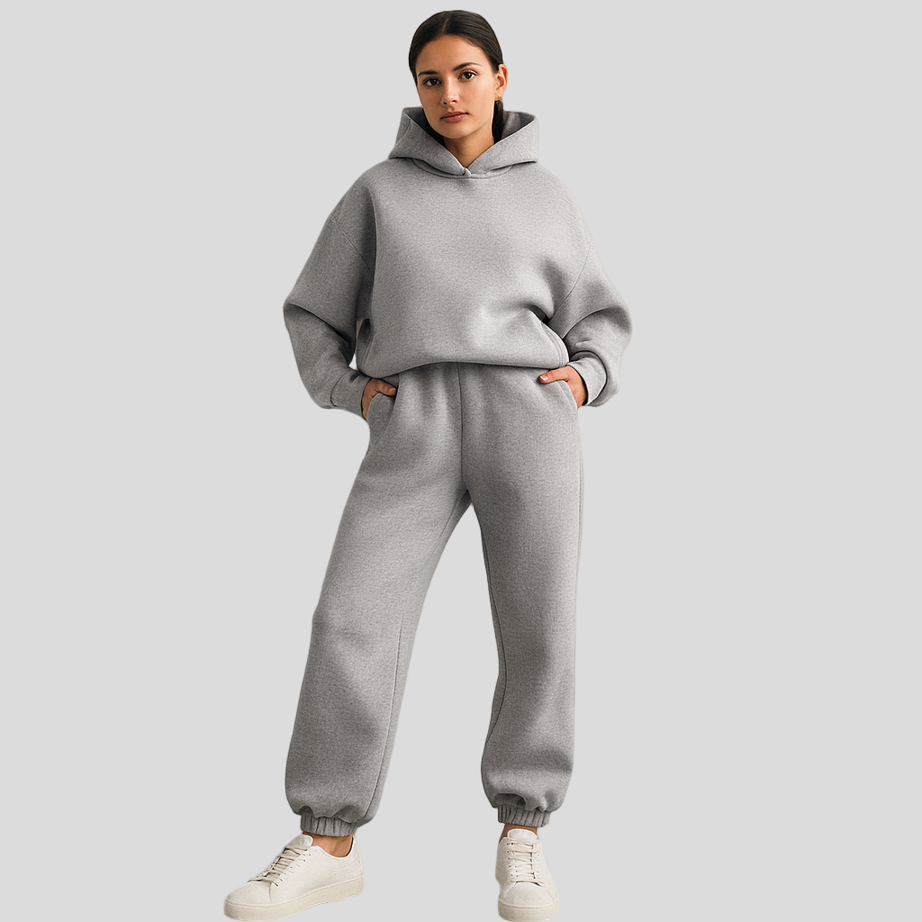 Dames Loungewear Set – Comfortabele Hoodie & Broek