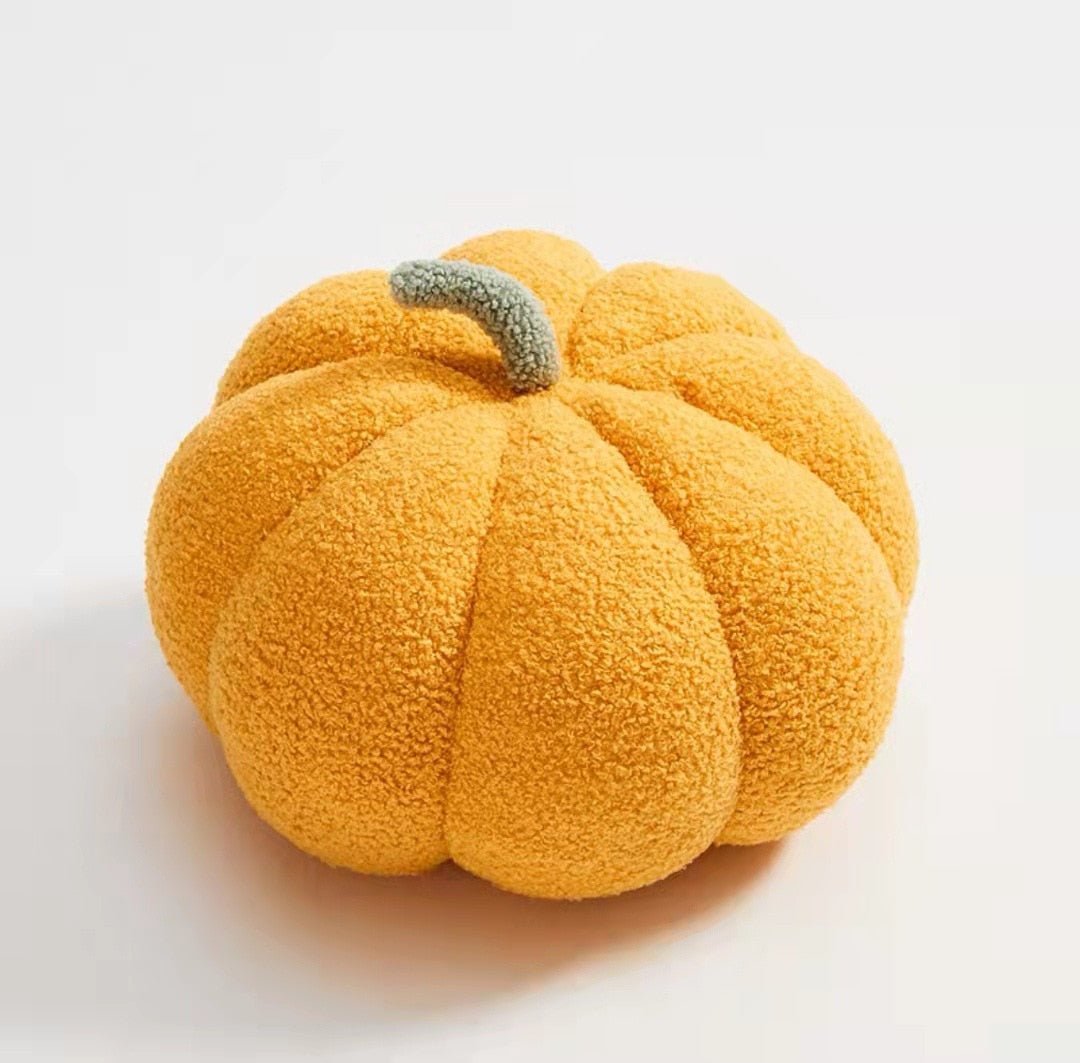 Pluche Pompoen Kussen – Zacht Decoratief Herfstkussen voor Halloween