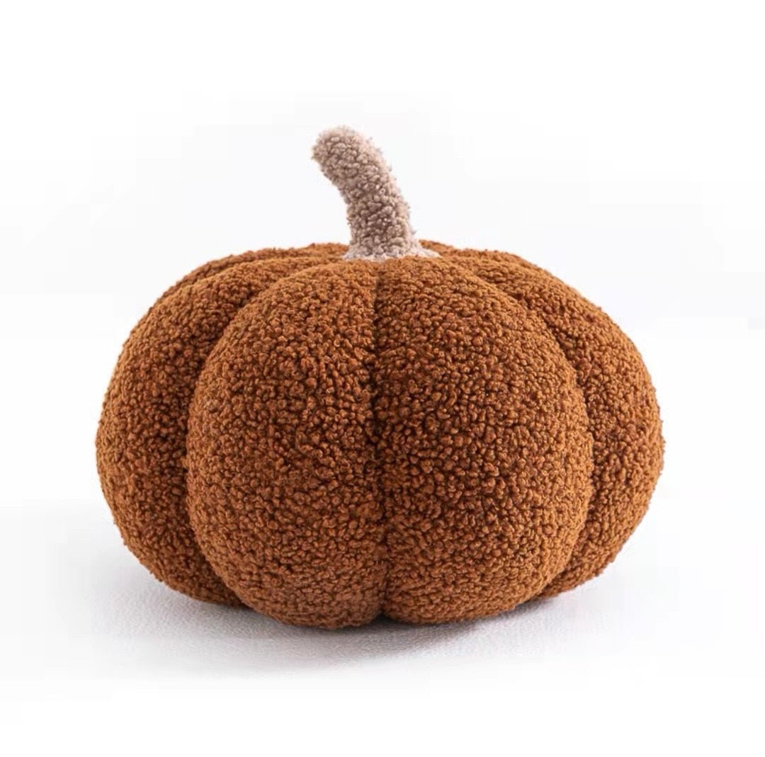 Pluche Pompoen Kussen – Zacht Decoratief Herfstkussen voor Halloween