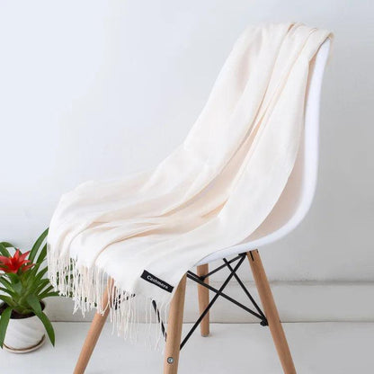 Elegante Dames Sjaal – Zachte Winter Sjaal met Franjes