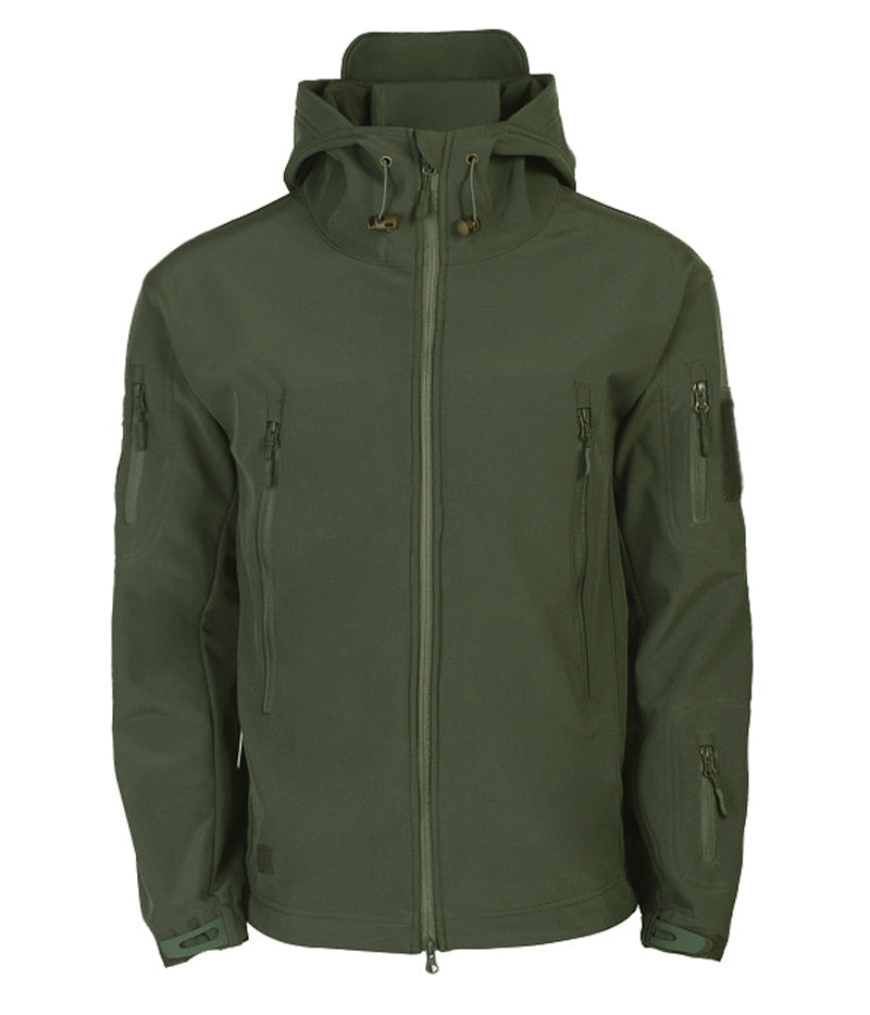 Herren-Softshelljacke für Outdoor-Aktivitäten – Taktisches Design mit Kapuze