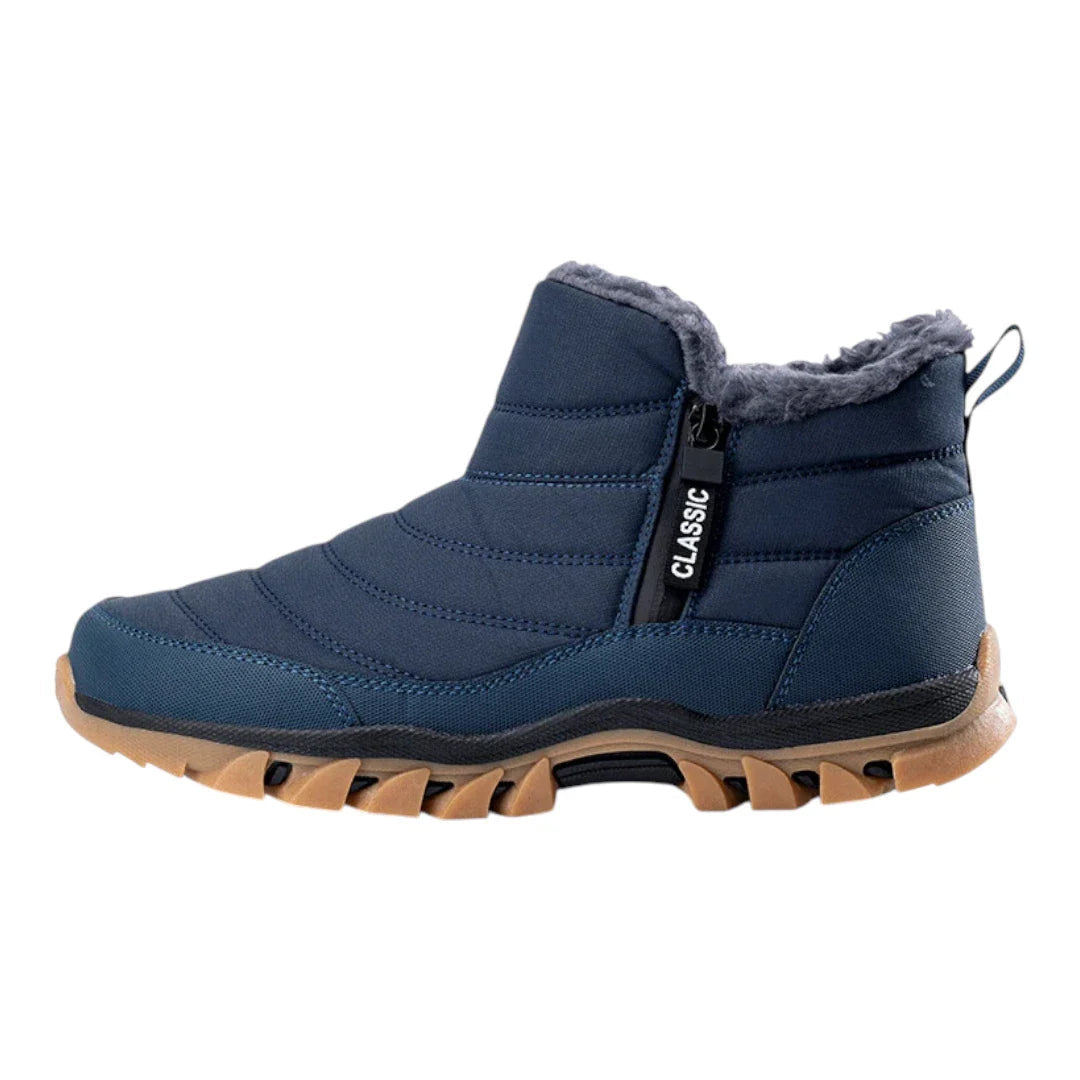 Heren Winter Outdoor Laarzen – Warme Antislip Enkelboots met Rits