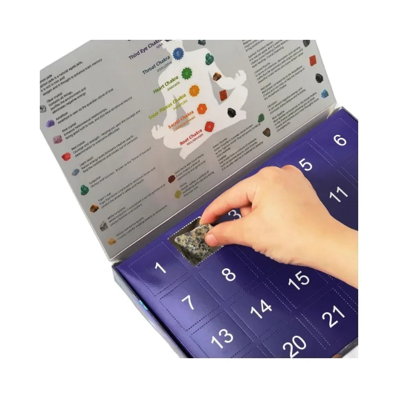 Kristallen Adventskalender – 24 Dagen Mini Stenen & Edelsteenverrassingen