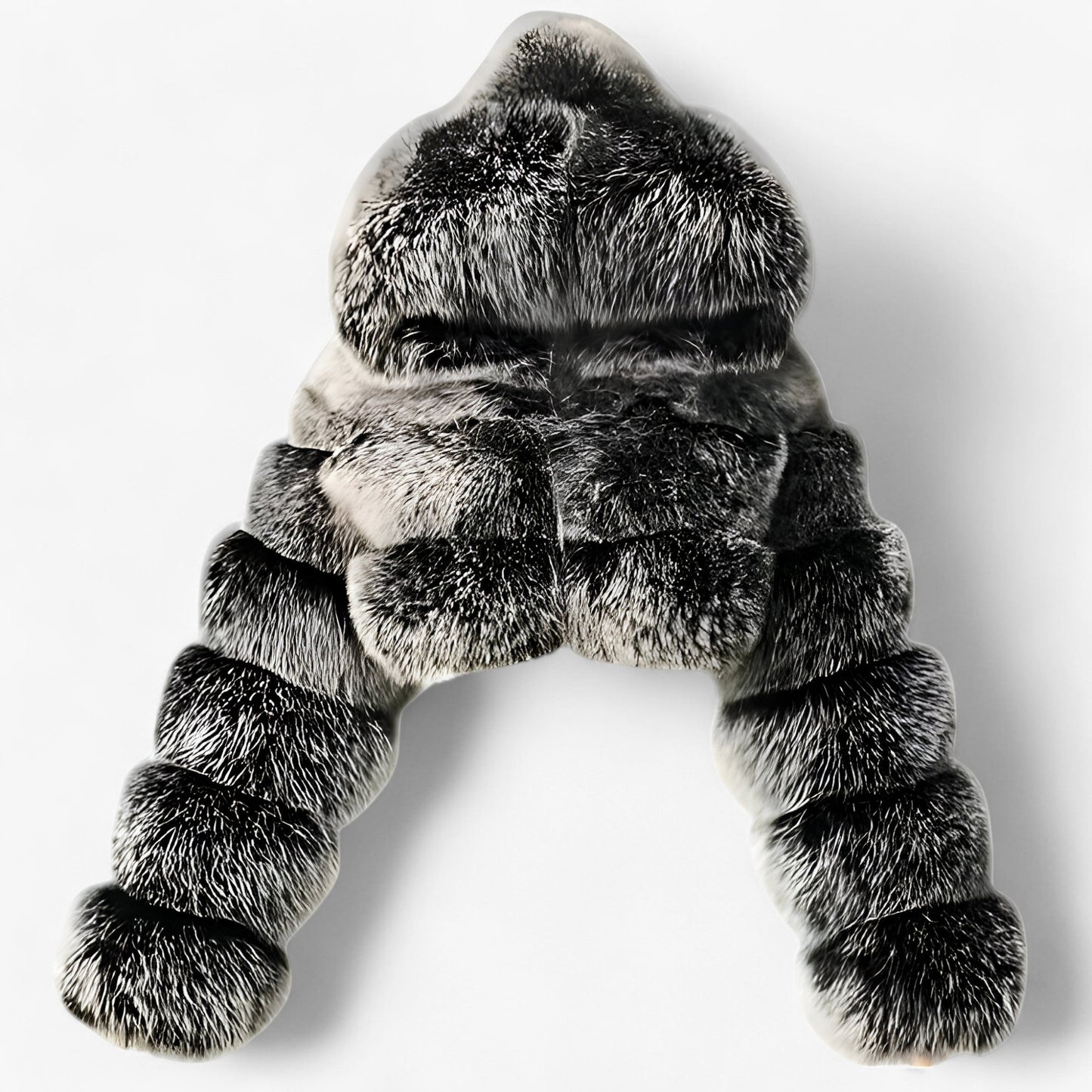 Dames Luxe Winterjas – Elegante Imitatiebontjas met Capuchon