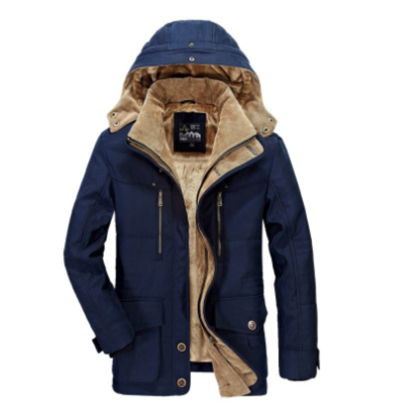Herren-Wintermantel mit Kapuze – Warmer Parka mit weichem Futter
