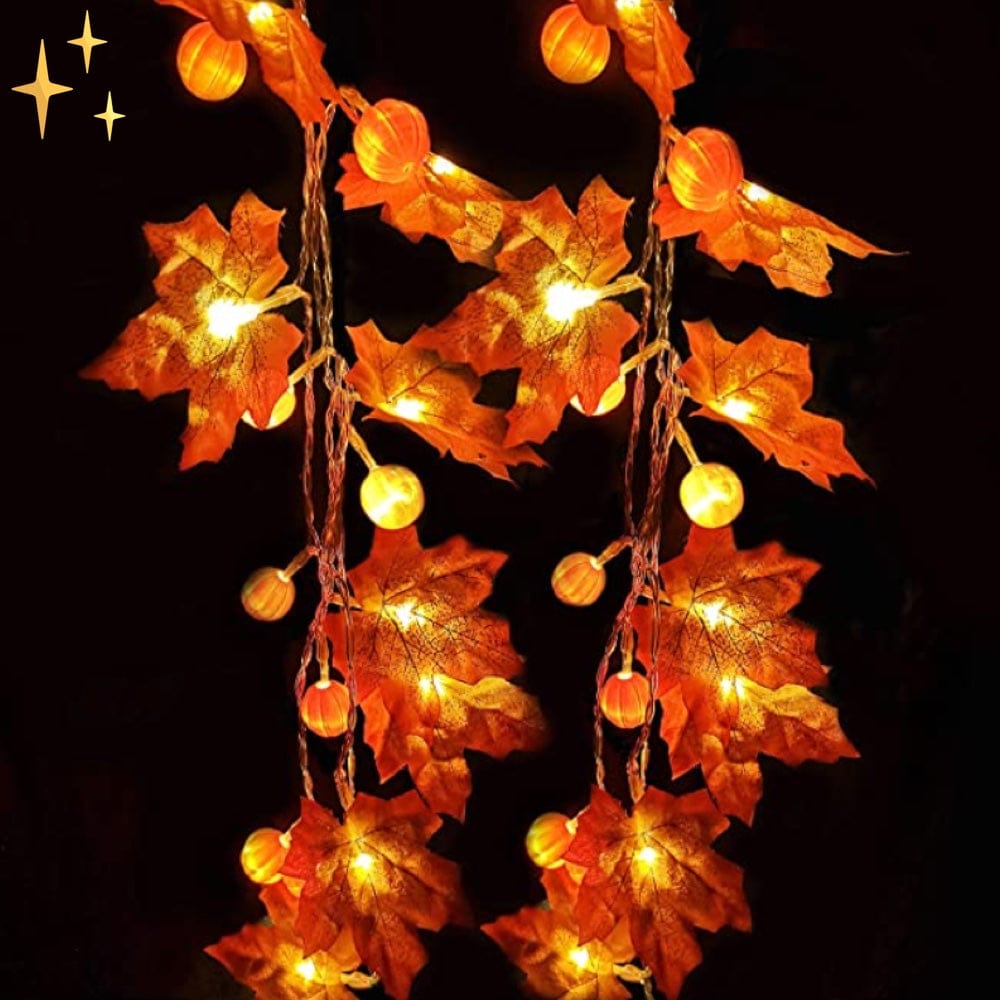 Herfstbladeren LED Slinger 6m met 40 Warmwitte Lampjes voor Sfeerverlichting